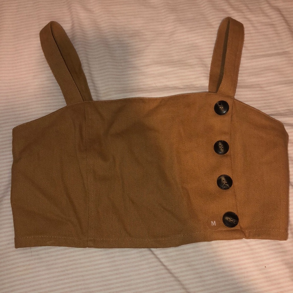 Brown tank crop top, excellent condition
